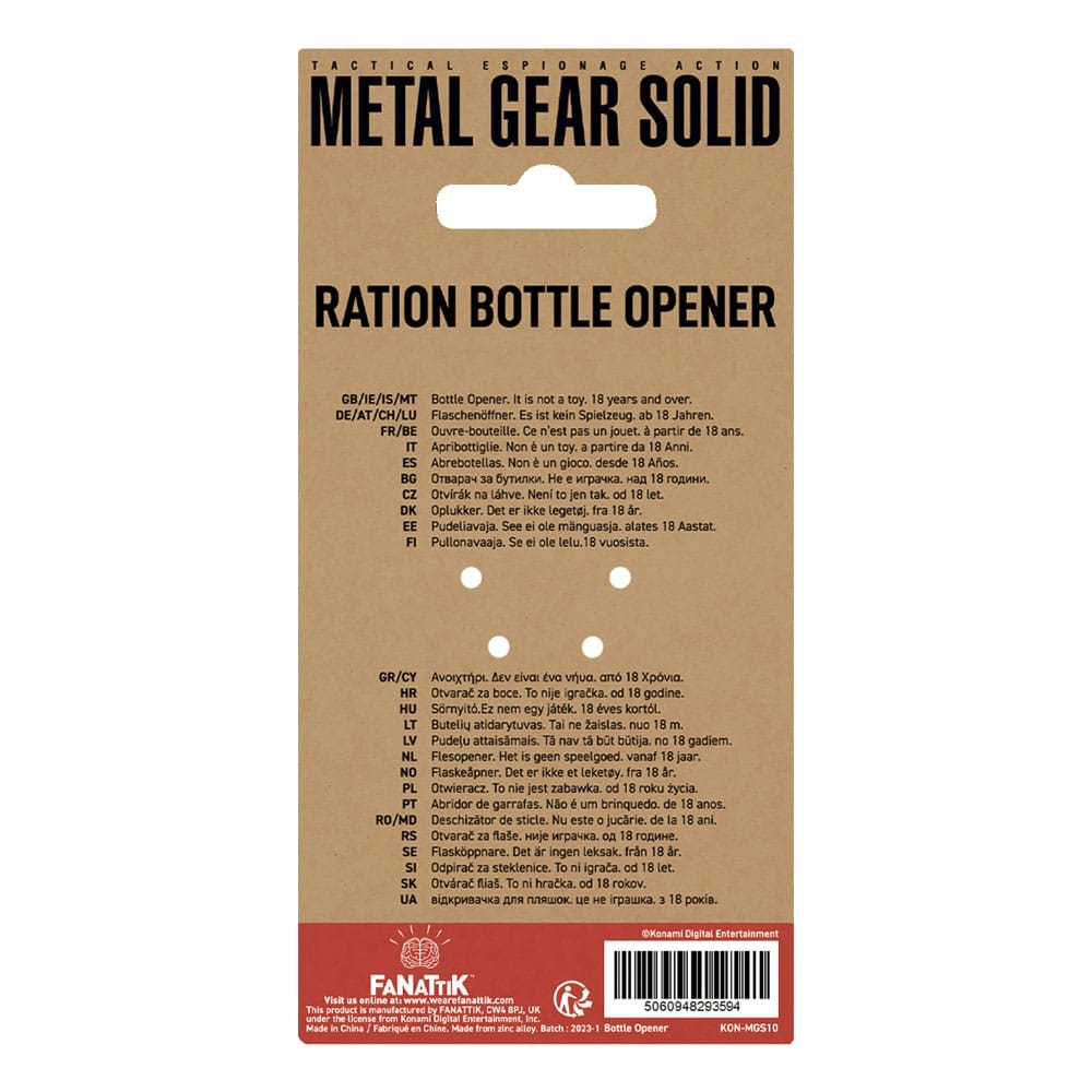 Metal Gear Solid Abrebotellas Solid Ration 8 cm