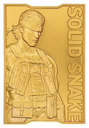 Metal Gear Solid 2 Lingote Snake 24k Gold Plated Limited Edition