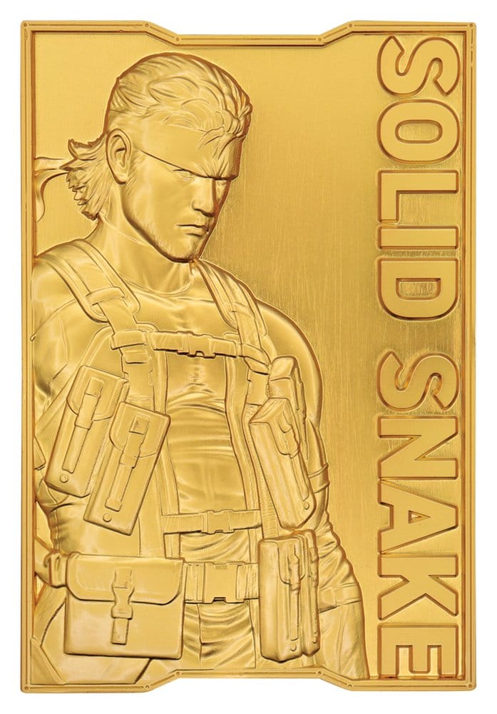 Metal Gear Solid 2 Lingote Snake 24k Gold Plated Limited Edition Frikytopia