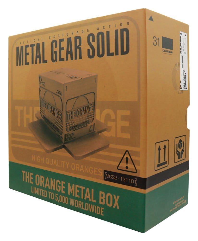 Metal Gear Solid 2 Réplica Cardboard Box Antique Gold