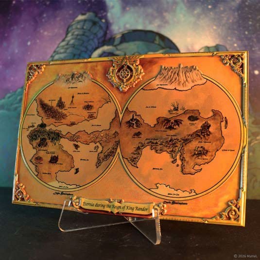Masters of the Universe Réplica Metal Map of Eternia Limited Edition 10 x 15 cm