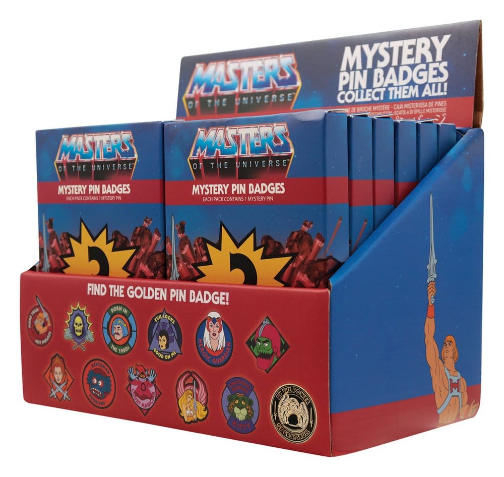 Masters of the Universe Mystery Chapas Cajas Sorpresas Expositor (12) Frikytopia