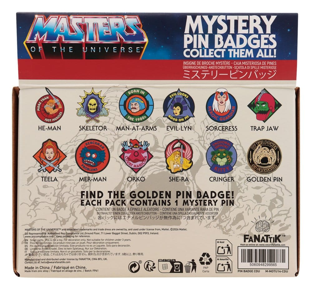Masters of the Universe Mystery Chapas Cajas Sorpresas Expositor (12)
