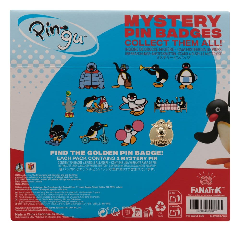 Pingu Chapas Misteriosa Expositor Caja Ciega (12)