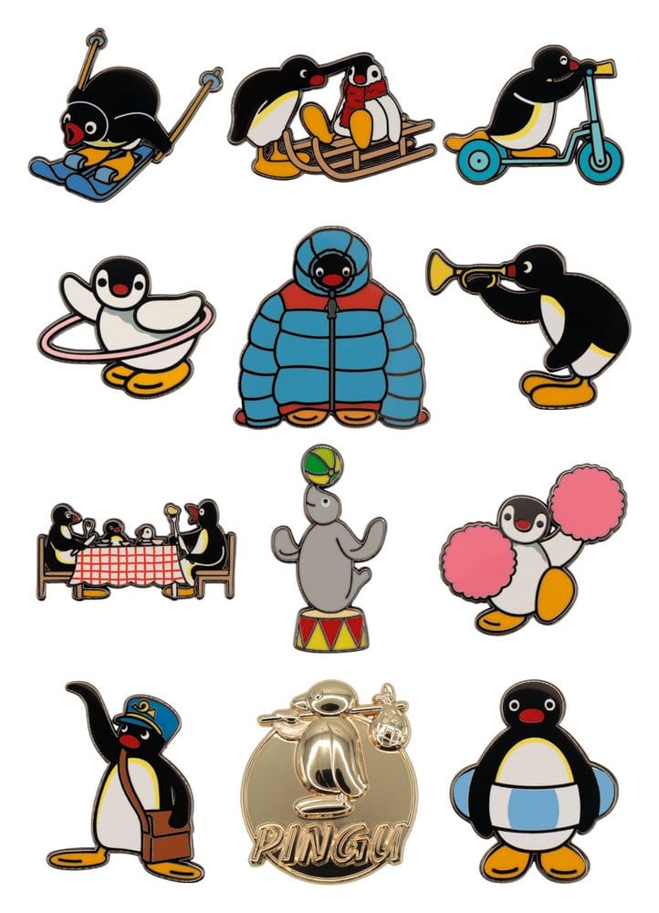 Pingu Chapas Misteriosa Expositor Caja Ciega (12)