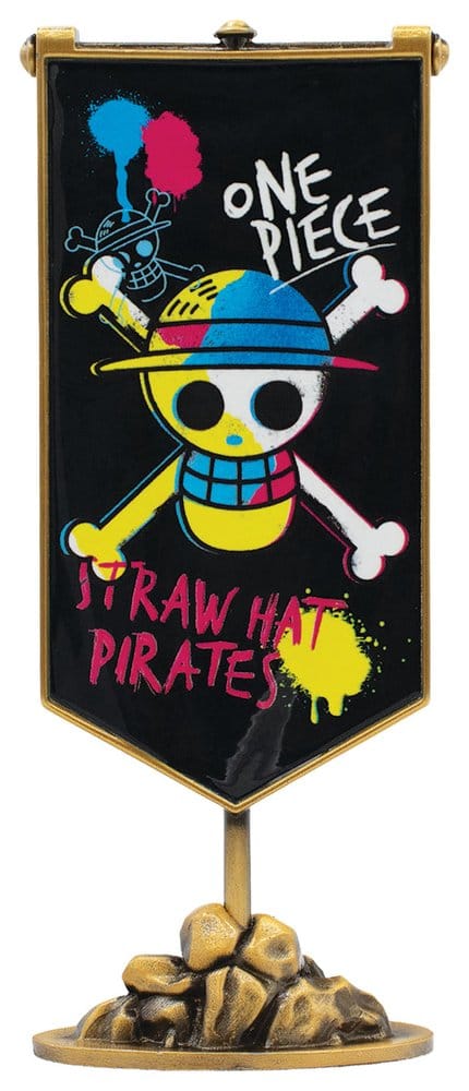 One Piece Réplica Estandarte de metal de los Piratas del Sombrero de Paja 11 x 6 cm Frikytopia