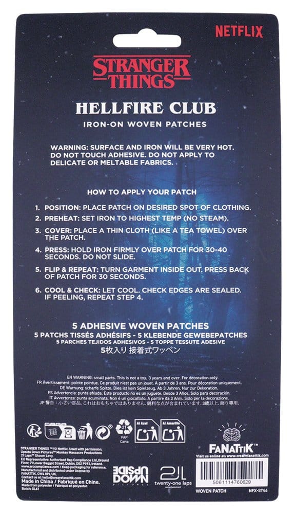 Stranger Things Parches de Tela 5-Pack