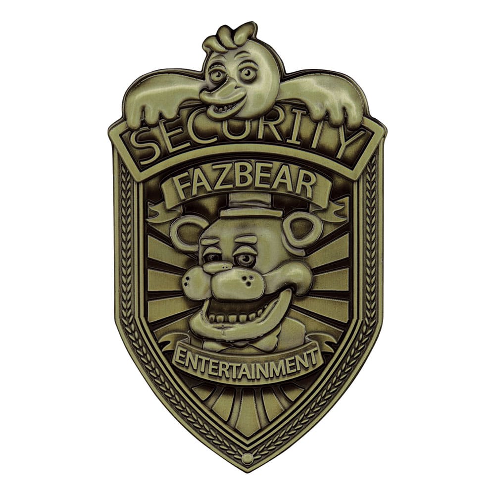 Five Nights at Freddy´s Réplica Security Badge Antique Brass Edition