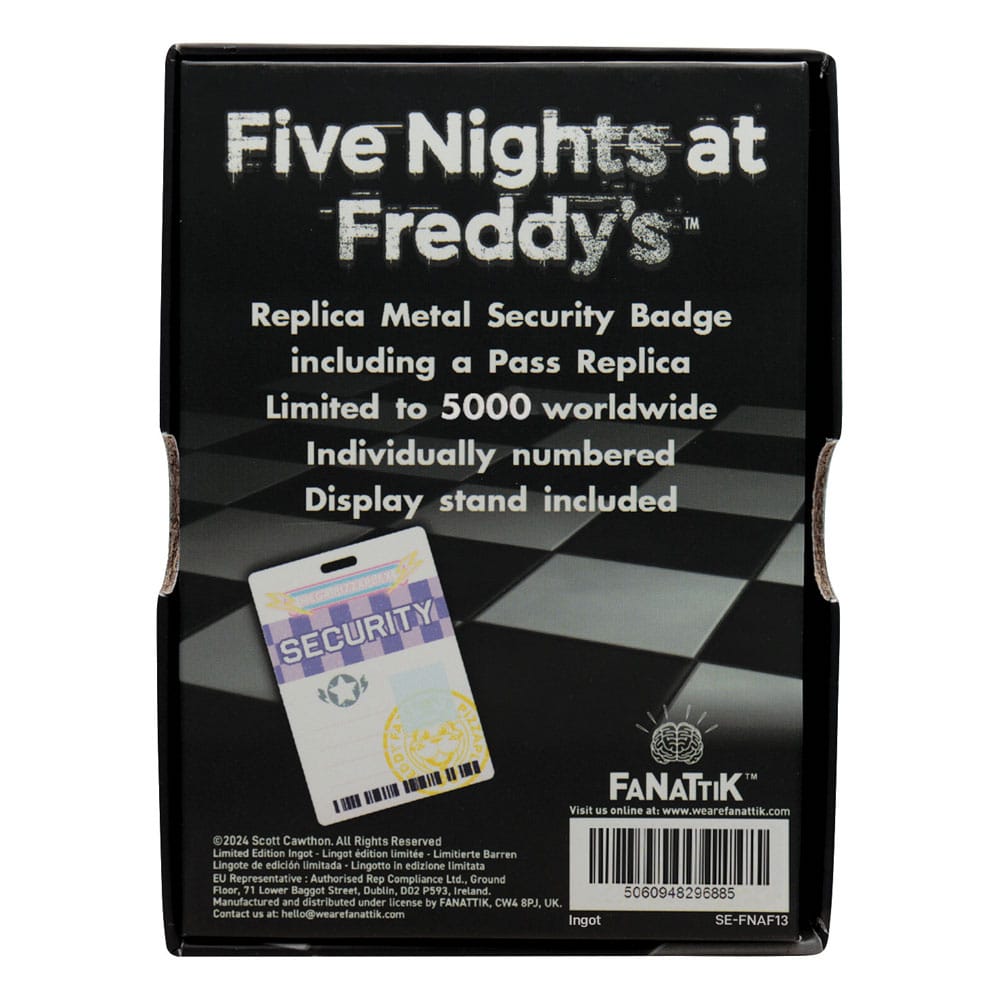 Five Nights at Freddy´s Réplica Security Badge Antique Brass Edition
