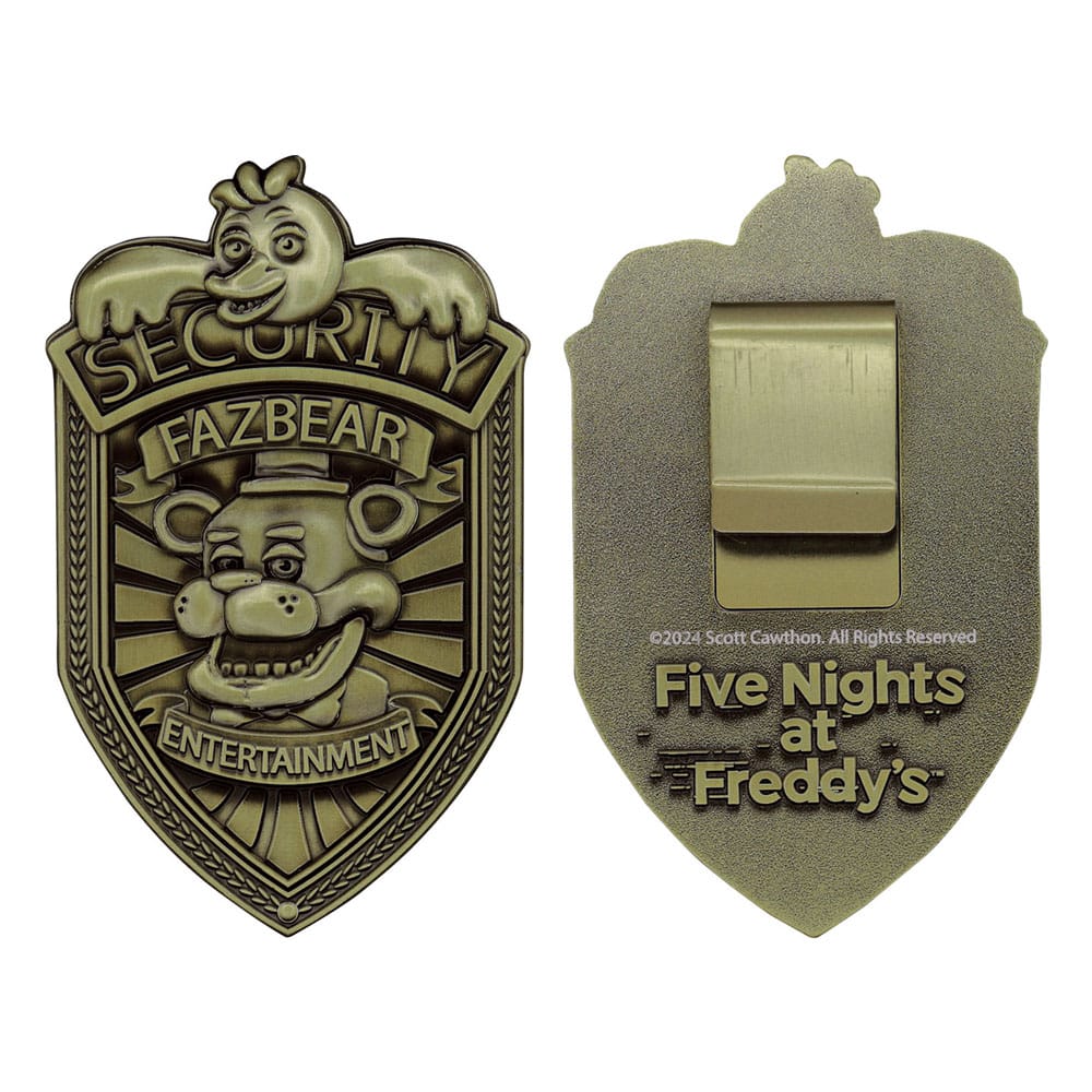 Five Nights at Freddy´s Réplica Security Badge Antique Brass Edition