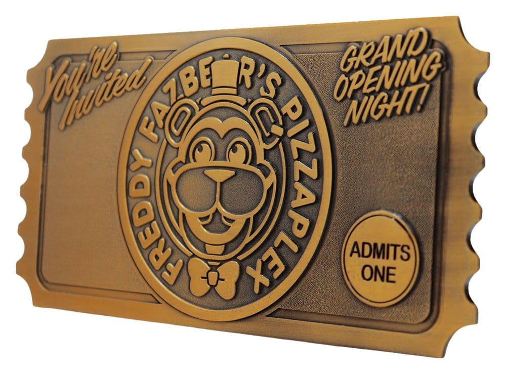 Five Nights at Freddy’s Réplica Pizzaplex Opening Night Ticket Limited Edition 16 x 8 cm