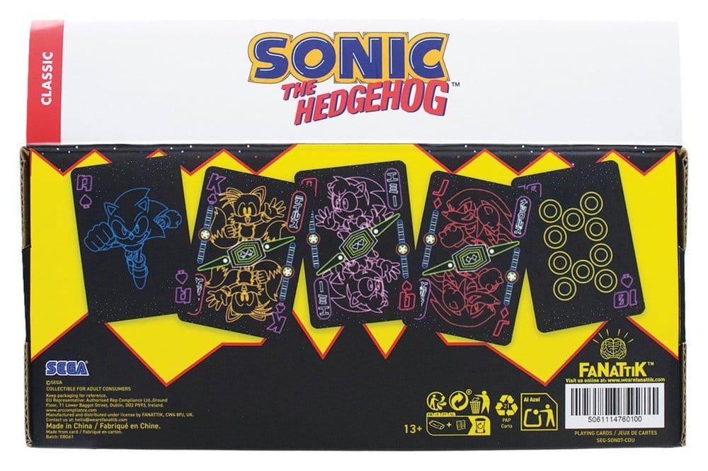 Sonic the Hedgehog Juego de Cartas Expositor (12 Paquetes)