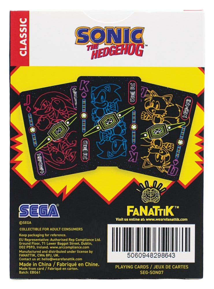 Sonic the Hedgehog Juego de Cartas Expositor (12 Paquetes)
