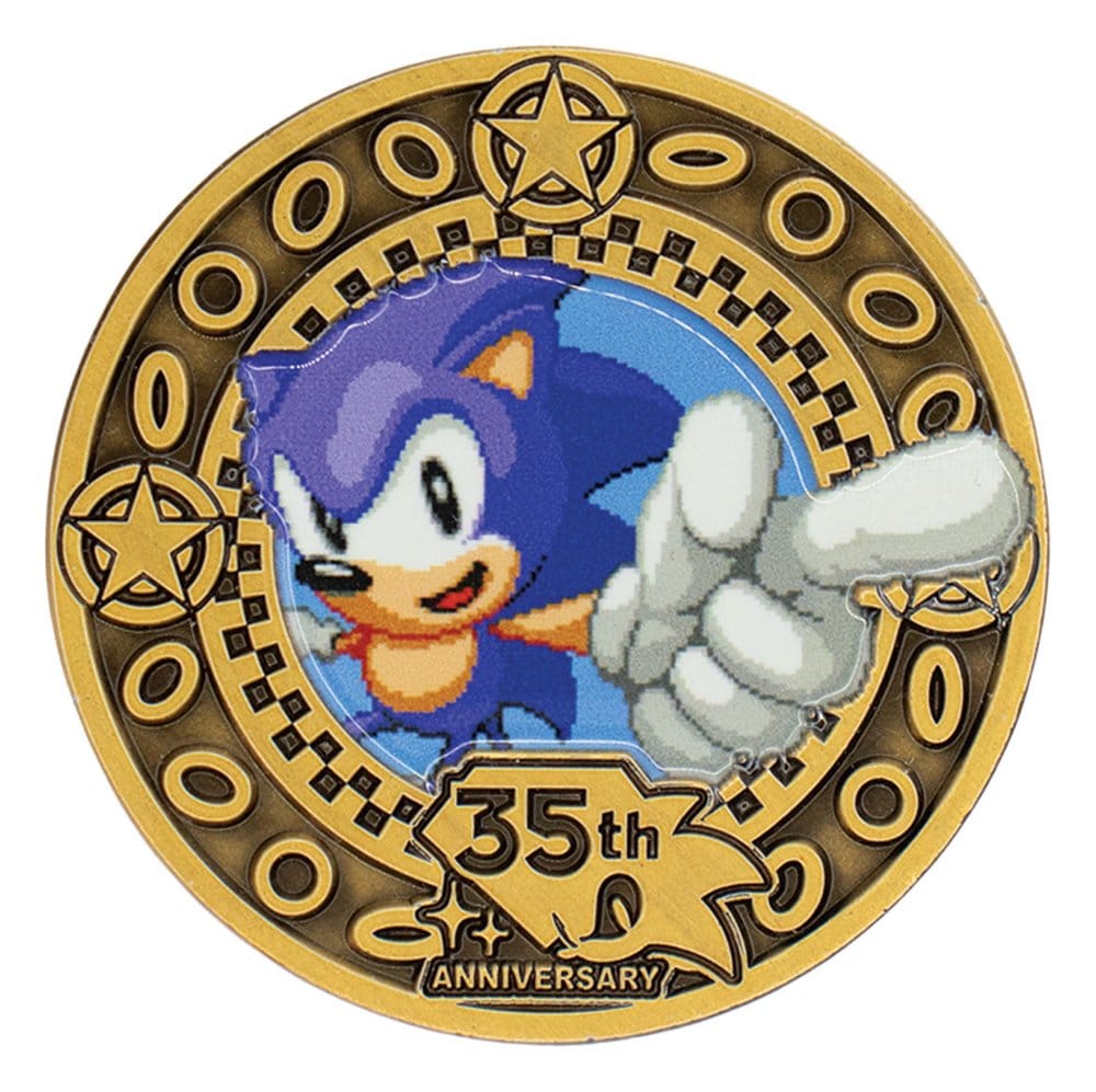 Sonic the Hedgehog Moneda de Colección 35 Aniversario Edición Limitada Frikytopia
