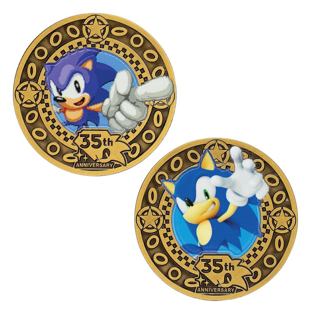 Sonic the Hedgehog Moneda de Colección 35 Aniversario Edición Limitada