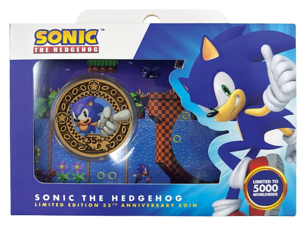 Sonic the Hedgehog Moneda de Colección 35 Aniversario Edición Limitada