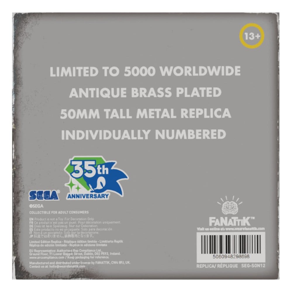 Sonic the Hedgehog Réplica 35th Anniversary Metal Boot Limited Edition
