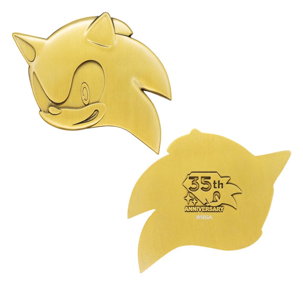 Sonic the Hedgehog Juego de Medallones 35th Anniversary Then & Now Limited Edition