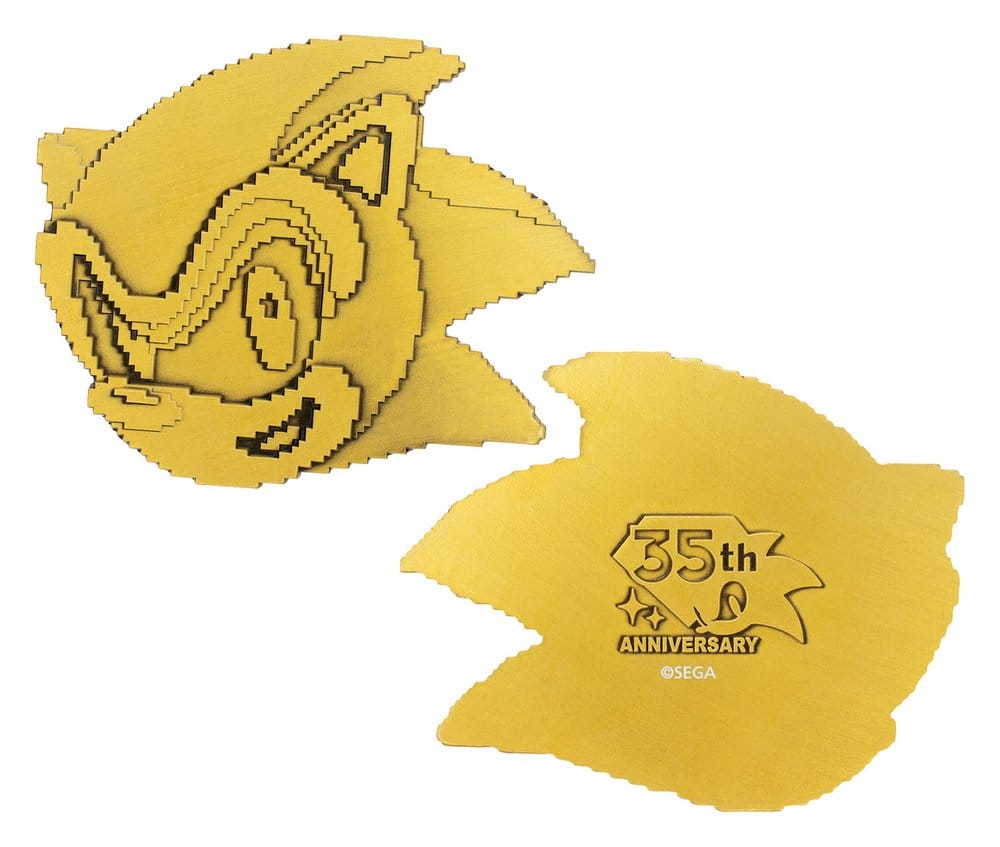 Sonic the Hedgehog Juego de Medallones 35th Anniversary Then & Now Limited Edition