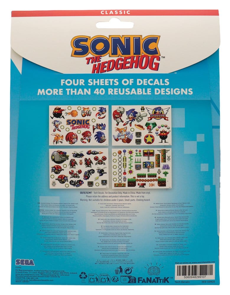 Sonic - The Hedgehog Pegatina Tech