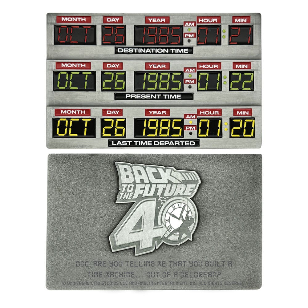 Regreso al futuro Lingote 40th Anniversary Time Circuits Limited Edition