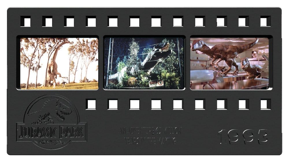 Jurassic Park Lingote Metal Film Strip Collectible 12 cm