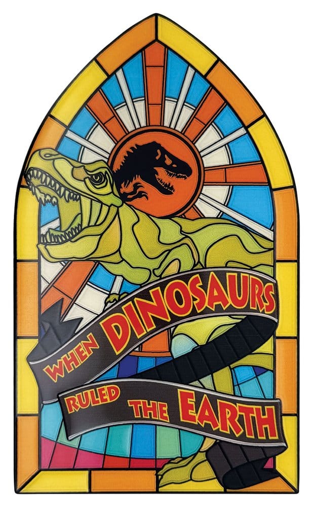 Jurassic Park Lingote Stained Glass Style Metal 11 cm Frikytopia