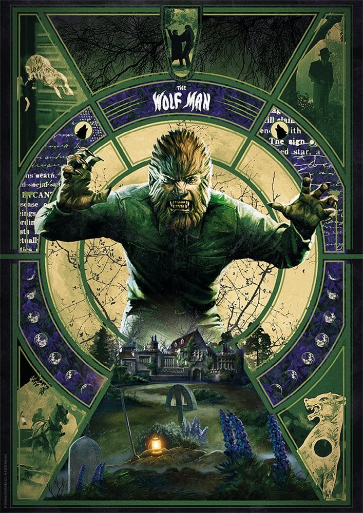 Universal Monsters Litografia The Wolfman Limited Edition 30 x 47 cm