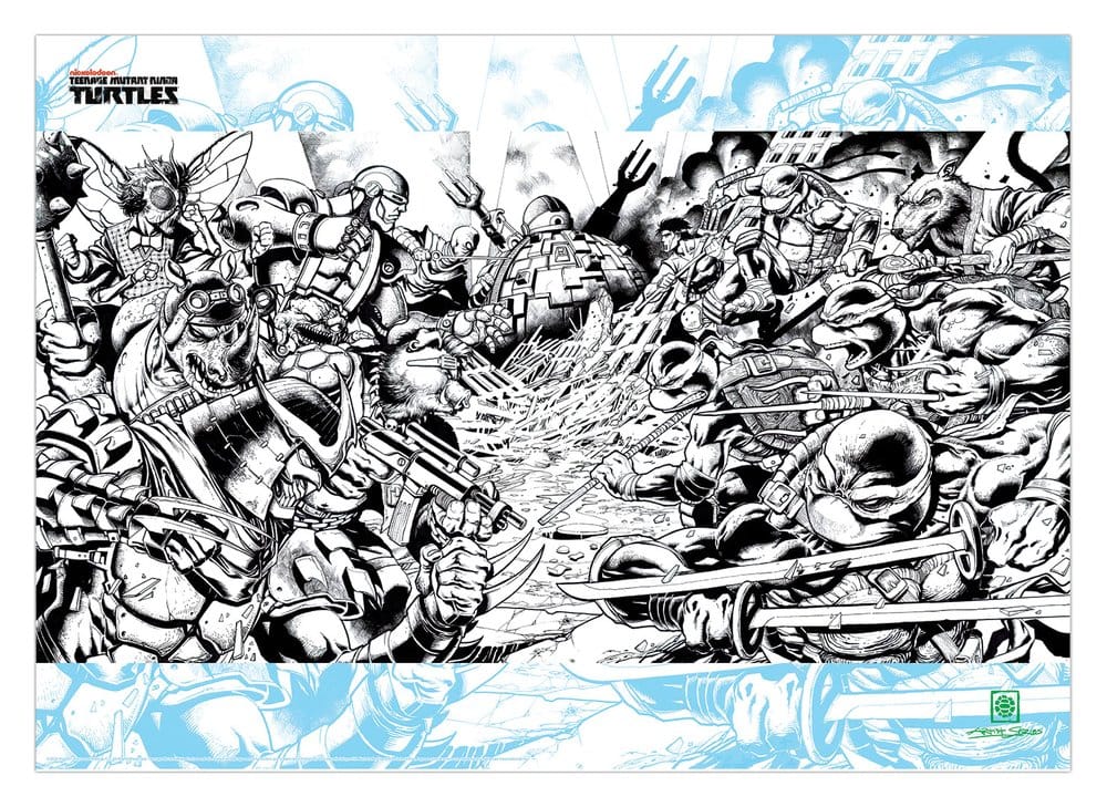 Tortugas Ninja Litografia Comic Limited Edition 42 x 30 cm