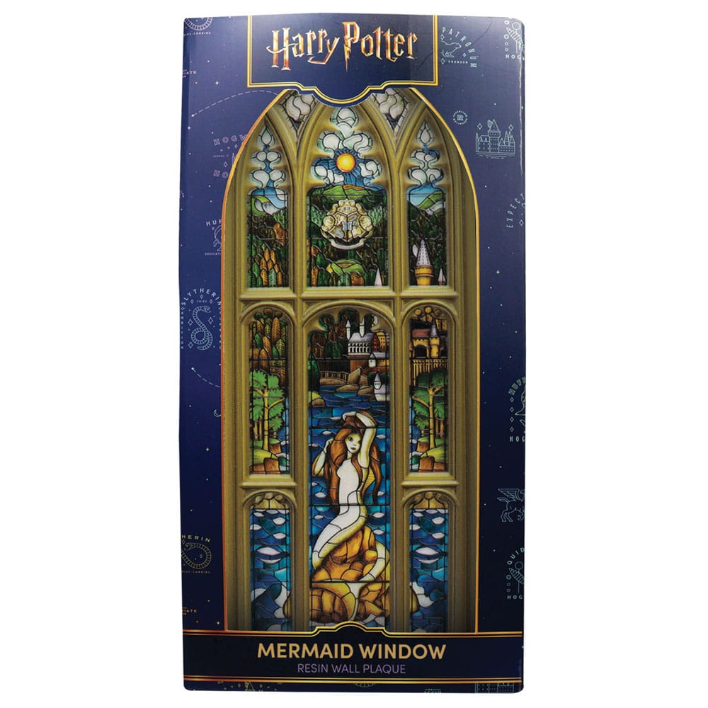 Harry Potter Placa de resina Mermaid Stained Glass Window