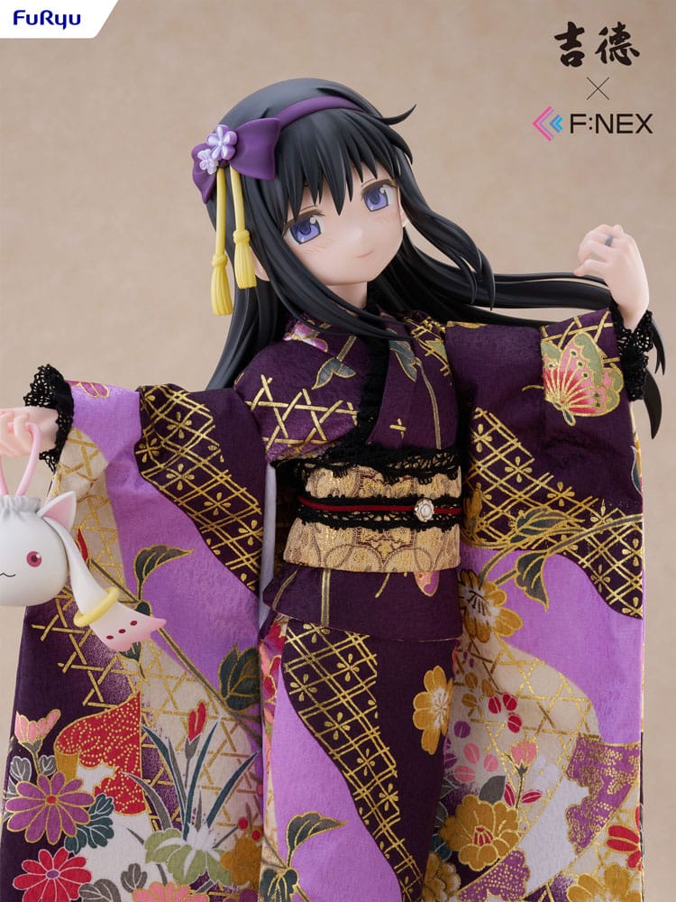 Puella Magi Madoka Magica F:NEX estatua PVC 1/4 Rebellion Homura Akemi Japanese Doll 45 cm