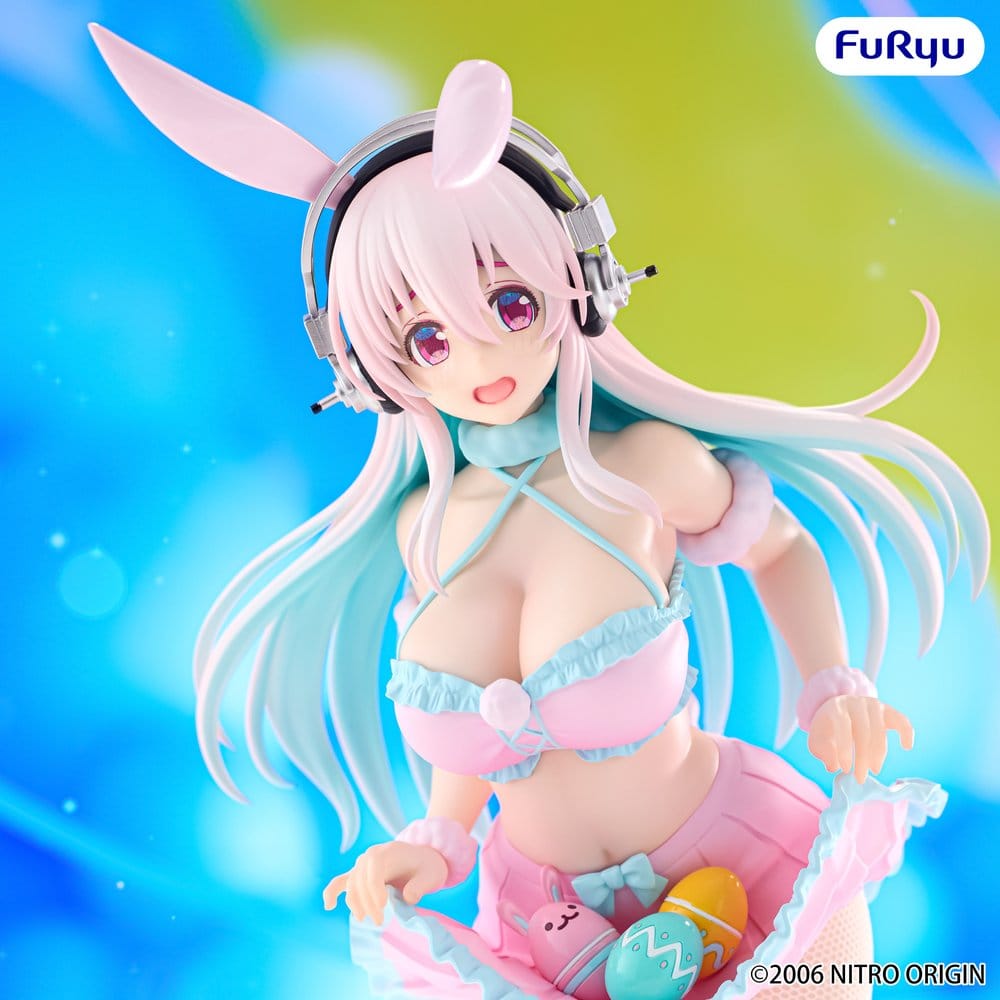 Super Sonico Figura PVC BiCute Bunnies Pastel Easter Ver. 29 cm