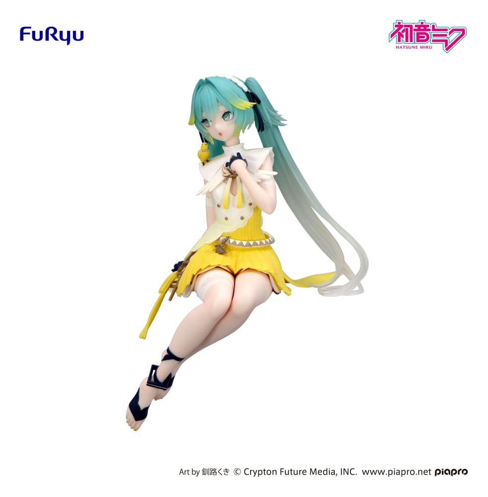 Hatsune Miku Estatua PVC Noodle Stopper Canary Bird heo exclusive 14 cm