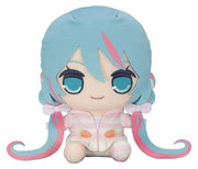 Hatsune Miku Kyurumaru Big Peluche Rabbit Ear Hood Pajama 28 cm