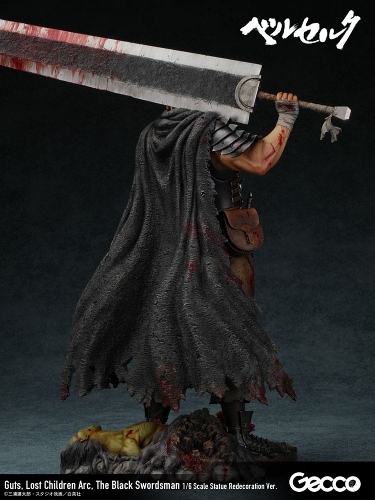 Berserk Estatua 1/6 Guts Lost Children Arc The Black Swordsman Redecoration Ver. 38 cm