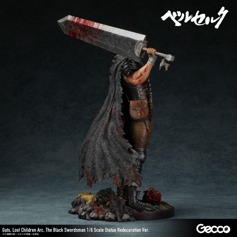 Berserk Estatua 1/6 Guts Lost Children Arc The Black Swordsman Redecoration Ver. 38 cm