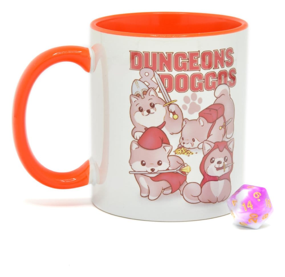 Glassstaff Regalo Taza & dados D20 Dungeons & Doggos Frikytopia