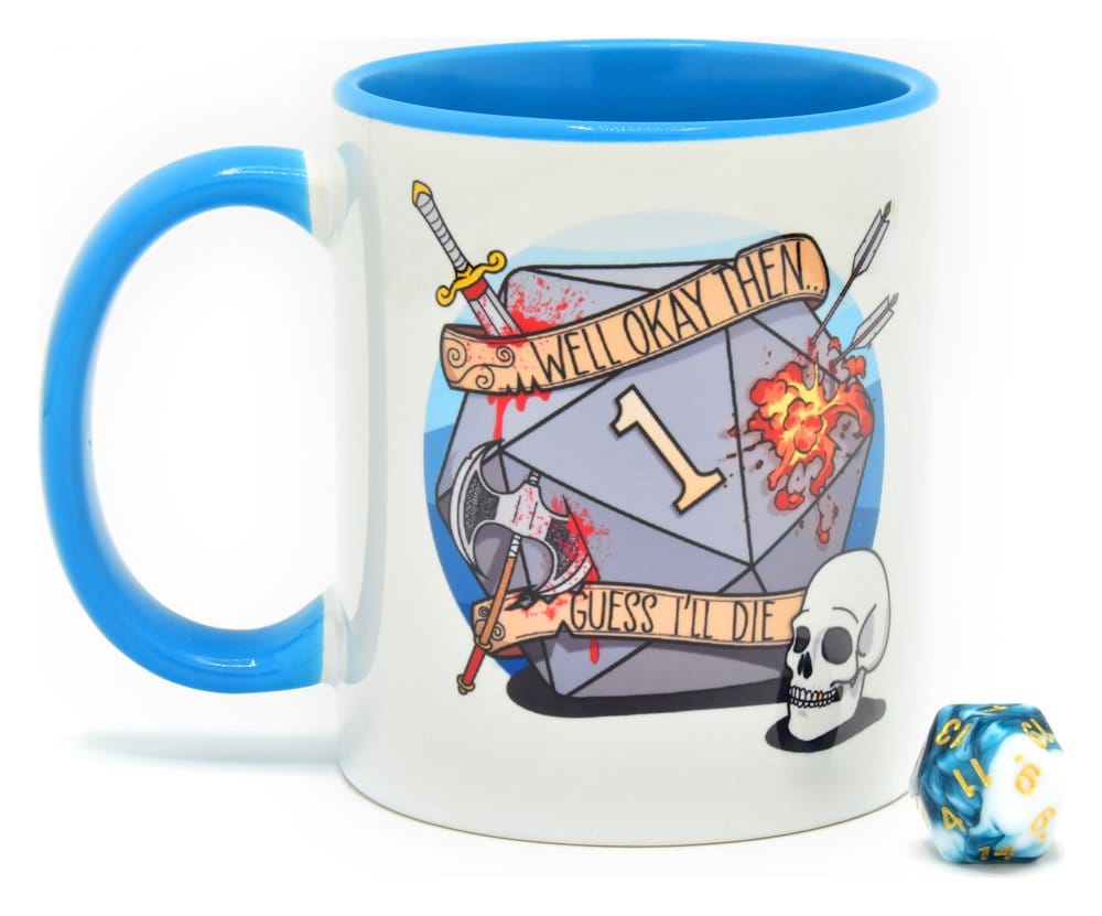 Glassstaff Regalo Taza & dados D20 Guess I'll Die Frikytopia