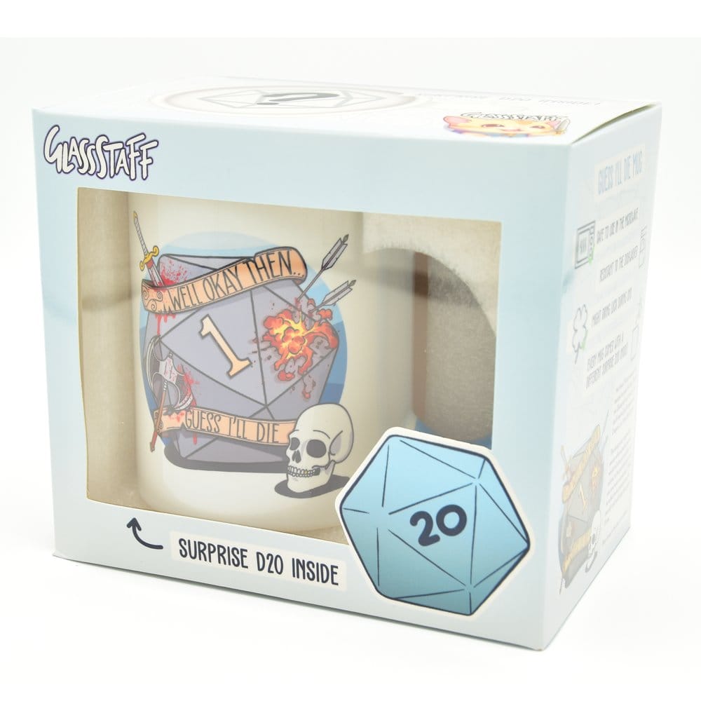 Glassstaff Regalo Taza & dados D20 Guess I'll Die