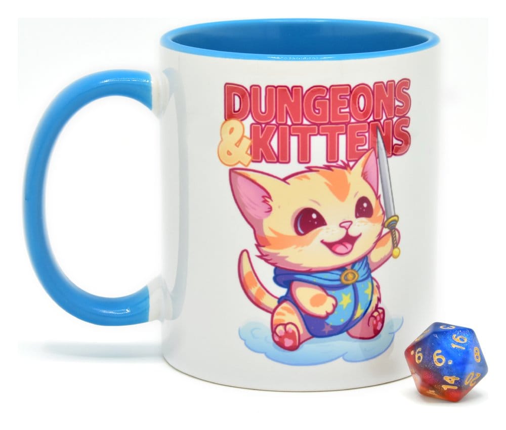 Glassstaff Regalo Taza & dados D20 Dungeons & Kittens Frikytopia
