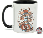 Glassstaff Regalo Taza & dados D20 Coffee Potion