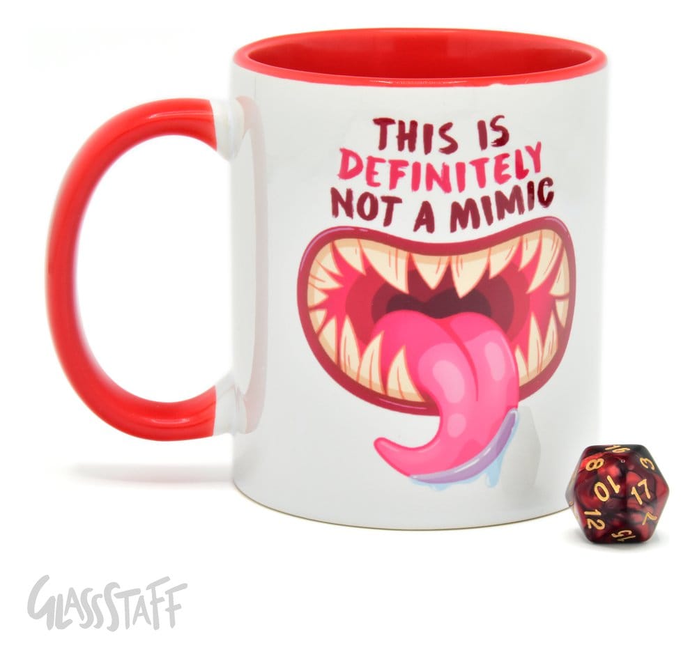 Glassstaff Regalo Taza & dados D20 Not a Mimic
