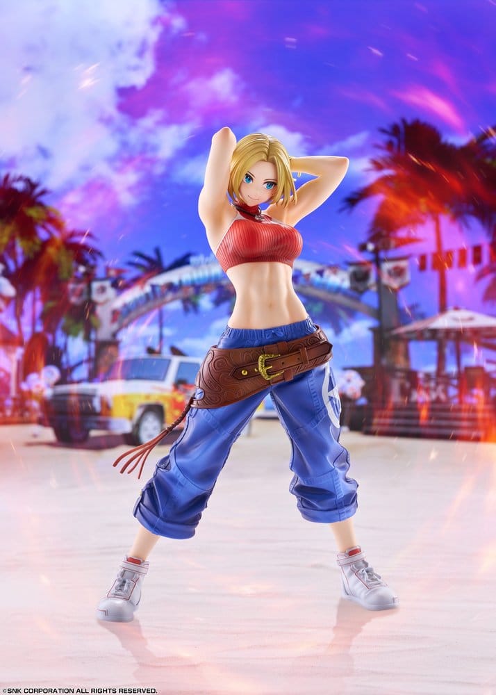 Fighting Girls Collection The King of Fighters XV Figura PVC 1/7 Blue Mary AmiAmi Limited Edition 26 cm