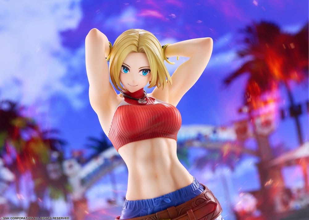 Fighting Girls Collection The King of Fighters XV Figura PVC 1/7 Blue Mary AmiAmi Limited Edition 26 cm