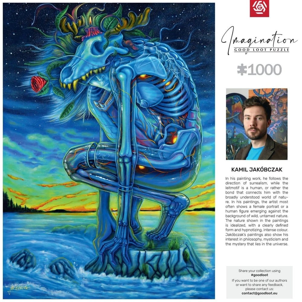 Puzzle Imagination Series Kamil Jakóbczak Bialy Wilk (1000 piezas)