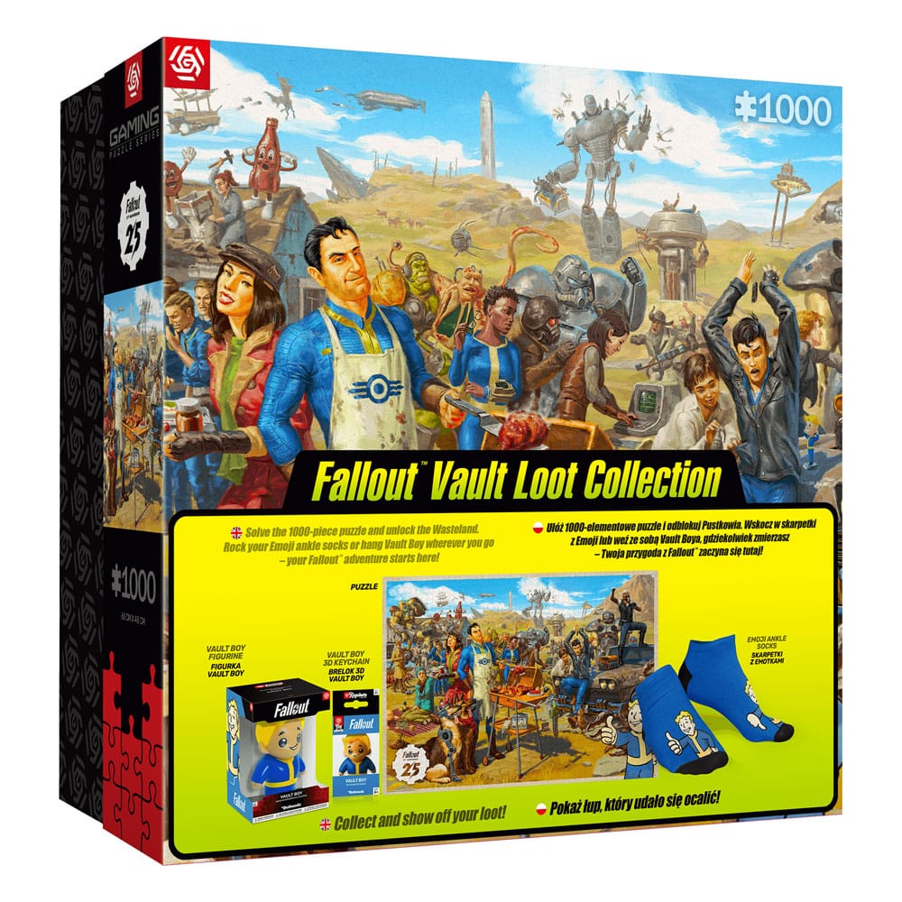 Fallout Caja de regalo Fallout Vault Loot Collection (Puzzle, calcetines, figurita y llavero) Frikytopia