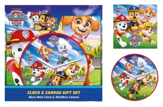 Paw Patrol Set de Regalo Reloj y Lienzo Expositor (6)