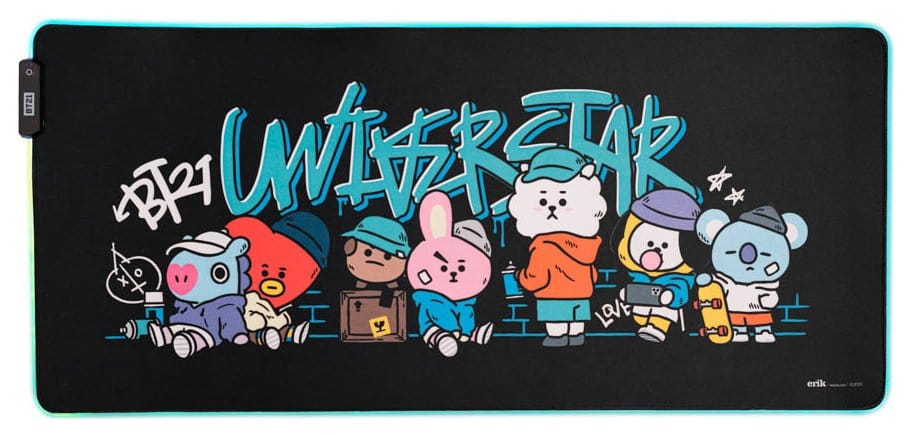 BT21 LED XXL Alfombrilla de Ratón 90 x 40 cm