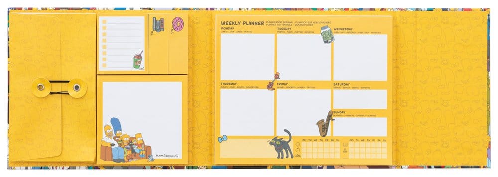 Los Simpson Planificador Semanal con Notas Adhesivas 19 x 17 cm