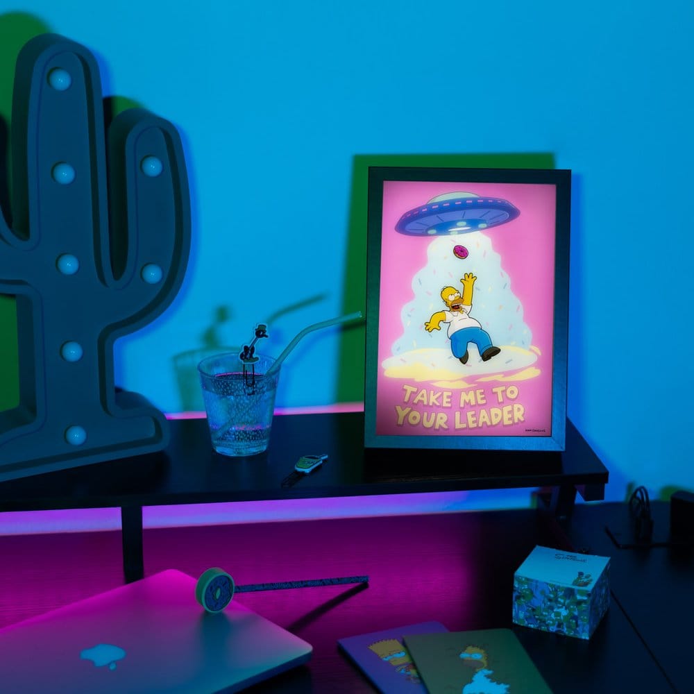 Los Simpson Póster LED Enmarcado 20 x 28 cm